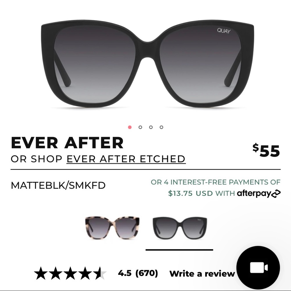 Quay Sunglasses - style “Ever After”